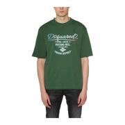 Dsquared2 Bomullstryck T-shirt Green, Herr