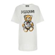 Moschino Bomull T-Shirt Klänning White, Dam