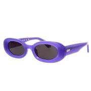 Off White Amalfi Solglasögon i Lila med Mörkgråa Linser Purple, Herr