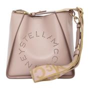 Stella McCartney Rosa Mini Crossbody Väska med Perforerad Logotyp Pink...