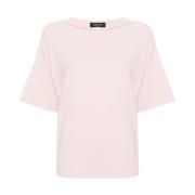 Fabiana Filippi Puderfärgad tröja med Lurex-detaljer Pink, Dam