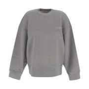 The Attico Bomulls Logo Sweatshirt Gray, Dam