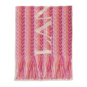 Lanvin Rosa Scarves med Fransar Pink, Dam