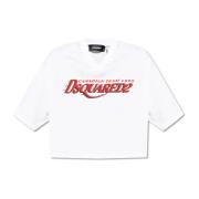 Dsquared2 V-ringad T-shirt White, Herr