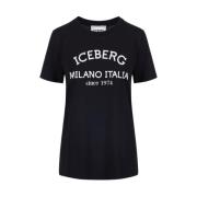 Iceberg T-shirt med logotyp Black, Dam