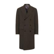 Corneliani Stilfull dubbelknäppt ullrock Brown, Herr