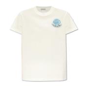 Moncler T-shirt med logotyp White, Dam