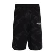 44 Label Group Cotton shorts with print Black, Herr