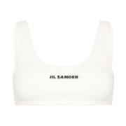 Jil Sander Logo Print Bikini Top - Vit Sea Kläder White, Dam
