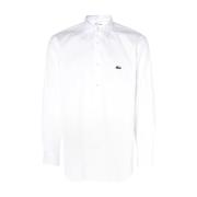 Comme des Garçons Vit Skjorta Samarbetet med Lacoste White, Herr