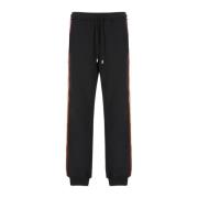 Lanvin Svarta Bomullsbyxor med Broderidetalj Black, Herr