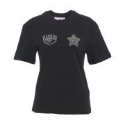 Chiara Ferragni Collection Svarta T-shirts Polos för Kvinnor Black, Da...