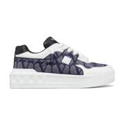 Valentino Garavani Blå Sneakers med Iconographe Jacquardtyg Blue, Herr