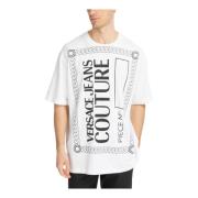 Versace Jeans Couture Mönstrad Logotyp T-shirt White, Herr