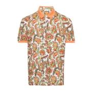 Etro Polo T-shirt med Blommönster Orange, Herr