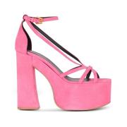 Balmain Cam mocka platform sandaler Pink, Dam