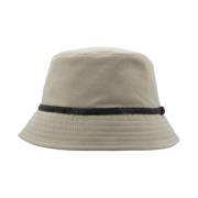 Brunello Cucinelli Raffinerad Bucket Hat med Juvelbroderi Beige, Dam