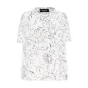 Fabiana Filippi Silk Print T-shirt White, Dam