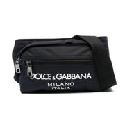 Dolce & Gabbana Marinblå Logo Bältesväska Blue, Herr