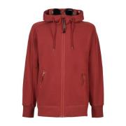 C.p. Company Grön Zip Through Goggle Hoody Red, Herr