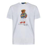 Polo Ralph Lauren Vita Polo Bear Graphic T-shirts och Polos White, Her...