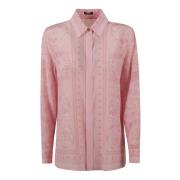 Versace Barocktryck Formella Skjortor Pink, Dam