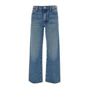 Mother Doudger Sneak Jeans Blue, Dam
