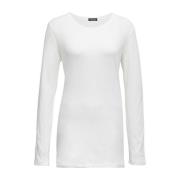 Ann Demeulemeester Vita långärmade tröjor med rund hals White, Dam