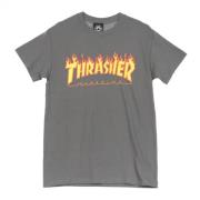 Thrasher Flame Te T -skjorta Gray, Herr