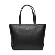 Calvin Klein Svart Shopper Väska för Kvinnor Black, Dam