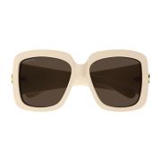 Gucci Brun solglasögon för kvinnor Beige, Dam