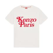 Kenzo Vintage Stil T-shirt Samarbetet White, Dam