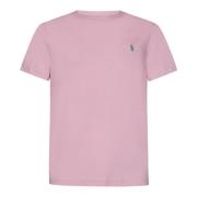 Polo Ralph Lauren Rosa Ribbade Crewneck T-shirts och Polos Pink, Herr