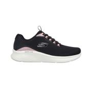 Skechers Kvinnors Textil Sneakers Black, Dam