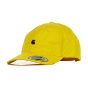 Carhartt Wip Madison Logo Cap - Krökt skärm - Sunflower/Black Yellow, ...