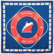Chanel Vintage Pre-owned Silke sjalar Blue, Dam
