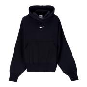 Nike Oversized Fleece Hoodie Svart/Vit Black, Dam