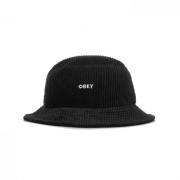 Obey Tuff Cord Bucket Hat för Män Black, Herr