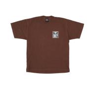 Obey Sepia Eyes Icon Streetwear T-shirt Brown, Herr