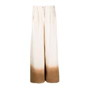 Alanui Vita High-Rise Wide Leg Jeans White, Dam