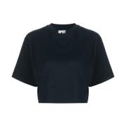 Heron Preston Svart Logo Cropped T-shirt Kvinnor Black, Dam