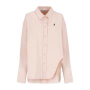 The Attico Rosa Bomullsskjorta med Krage och Frontlogo Pink, Dam