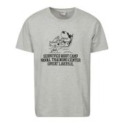 Wild Donkey Grå Bomull T-Shirt med Vild Åsna Tryck Gray, Herr