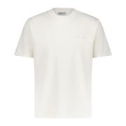 Autry Logobroderad Bomull T-Shirt White, Herr