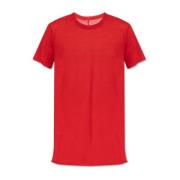 Rick Owens Bomull T-shirt Red, Herr