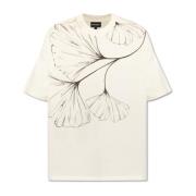 Emporio Armani Tryckt T-shirt White, Herr