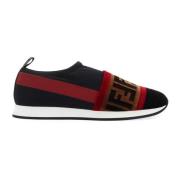 Fendi Svarta Slip-On Sneakers Black, Dam