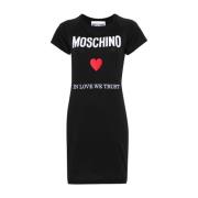 Moschino Elegant Kort Klänning Black, Dam