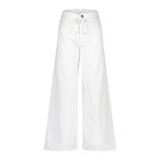 Etro High-Waist Bootcut Jeans White, Dam