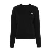 Chiara Ferragni Collection Svarta Sweatshirts för Kvinnor Black, Dam